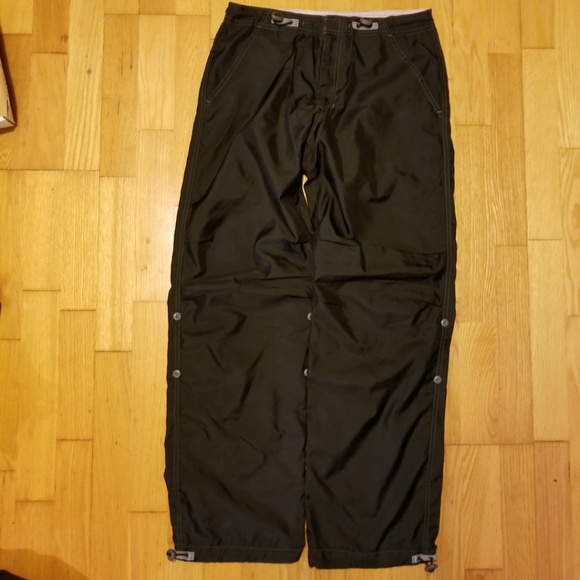 Floral Embroidered Parachute Snowboard Rave Pants - Picture 3 of 5